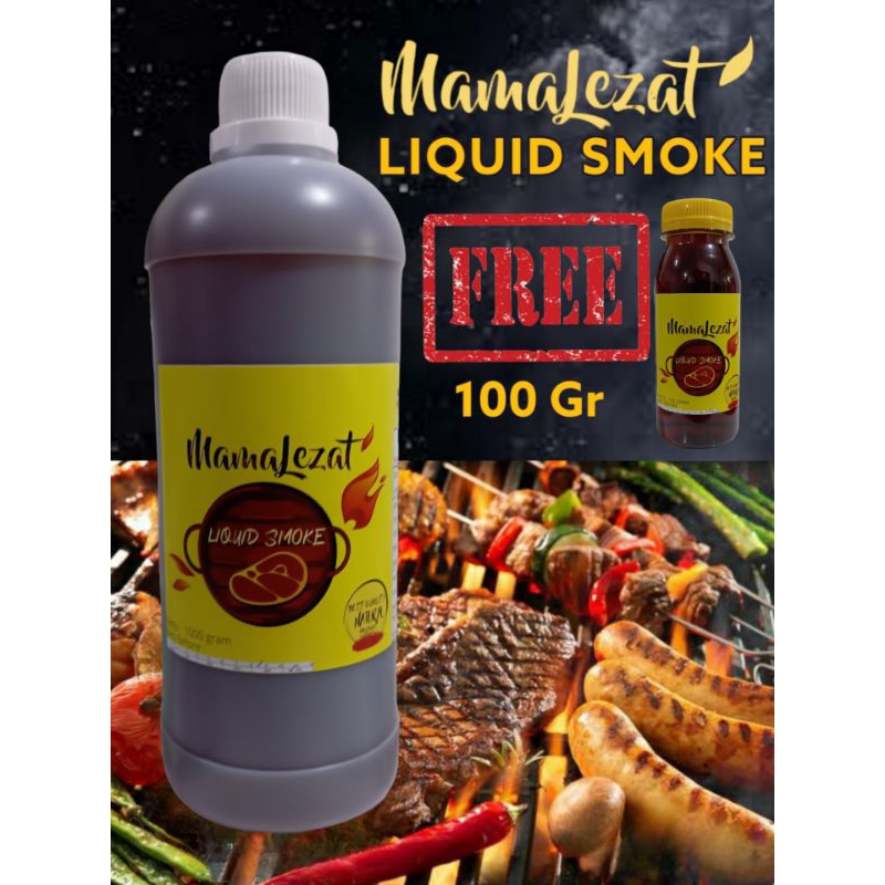 

MamaLezat 1 kg FREE 100 gram Liquid Smoke Flavor Perisa BBQ Bumbu Bakar Aroma Asap Cair