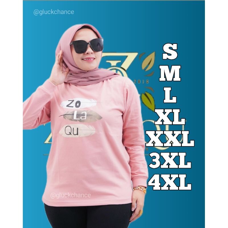 Baju Atasan Kaos Wanita Zolaqu Original T-shirt Pink Merah Muda Daun Pheni Ori Couple Pasangan Kekin