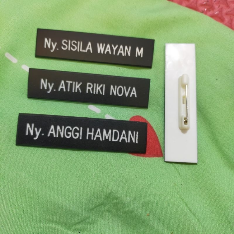 

Name Tag/Nama Persit Terbaru menggunakan peniti Doff