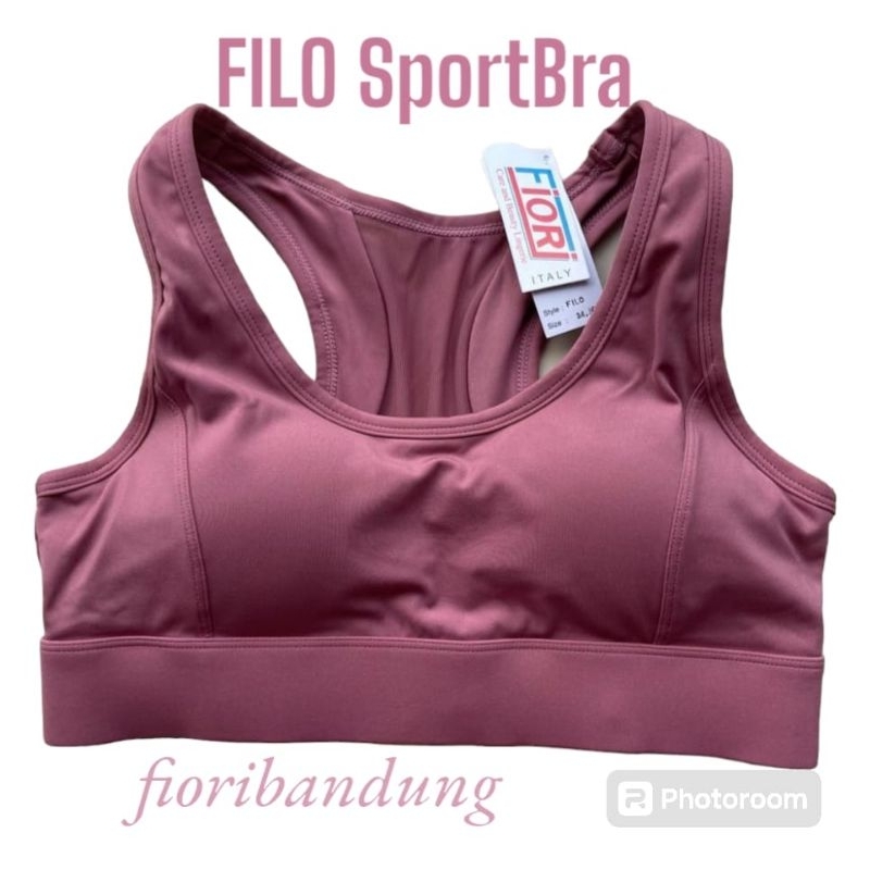 FIORI Sport Bra FILO Pink | Sportbra Push Up | BH Senam Bra Olahraga Senam Yoga | Busa Lepas Pasang 