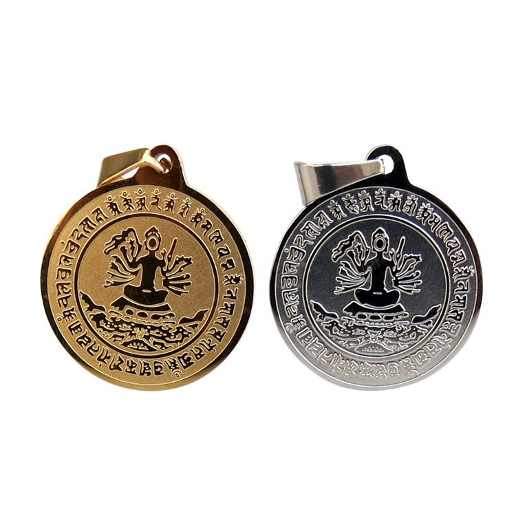 Kalung Liontin Buddha Dewi Kwan Im Seribu Tangan Titanium Guanyin Pendant H118