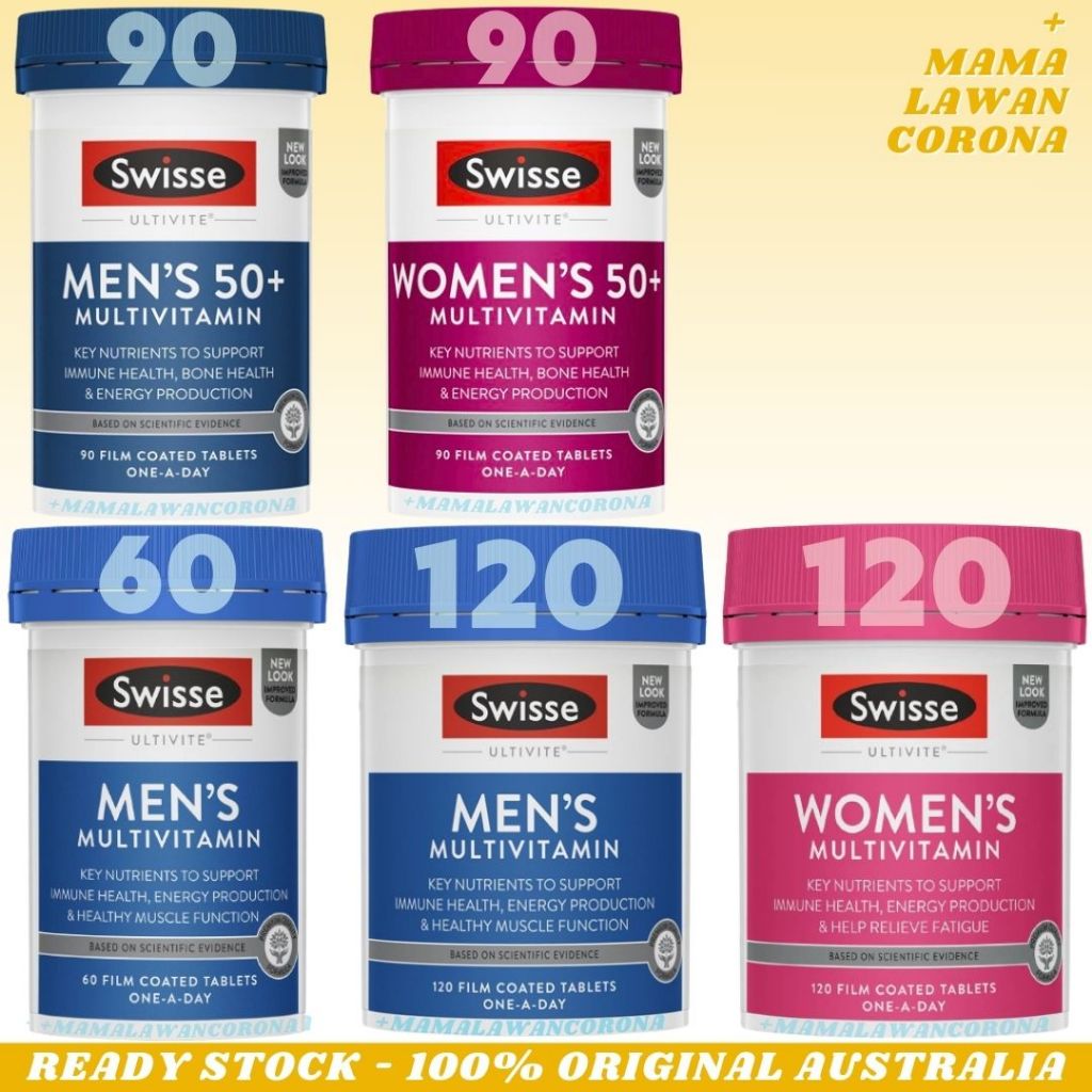 Swisse Men Men's Ultivite Multivitamin 120 Tablets Women's Women Multi 60 Tablet Centrum Advance For