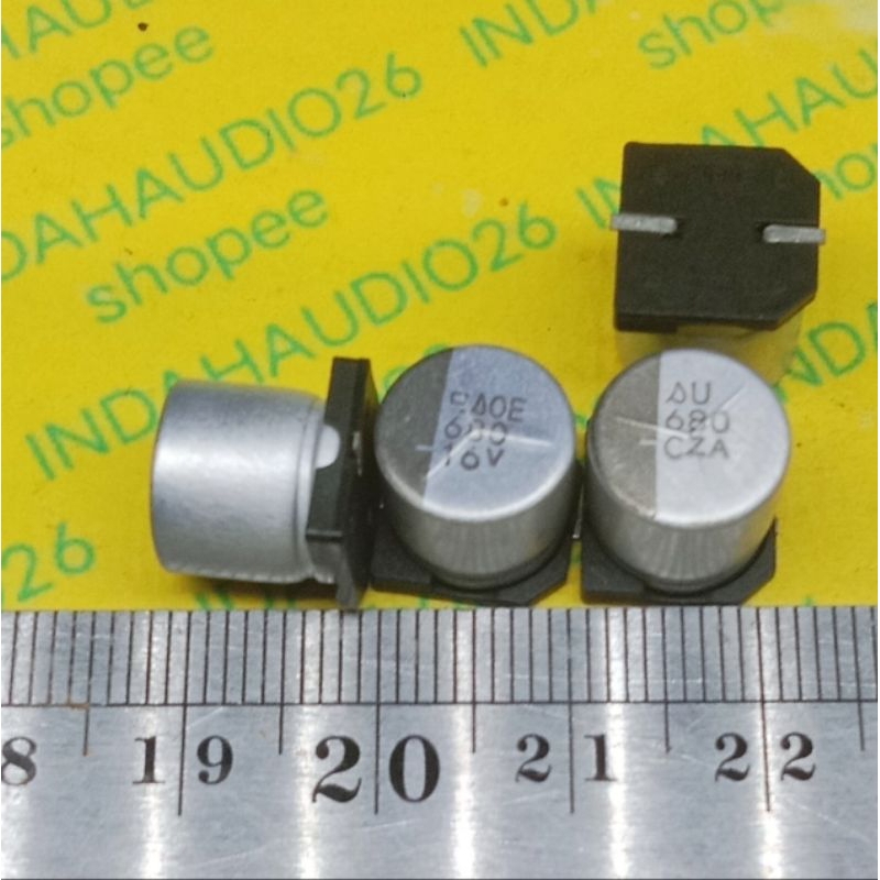 d10x10mm 680uf  C 16v elko smd kapasitor 680 uf elco solid capacitor