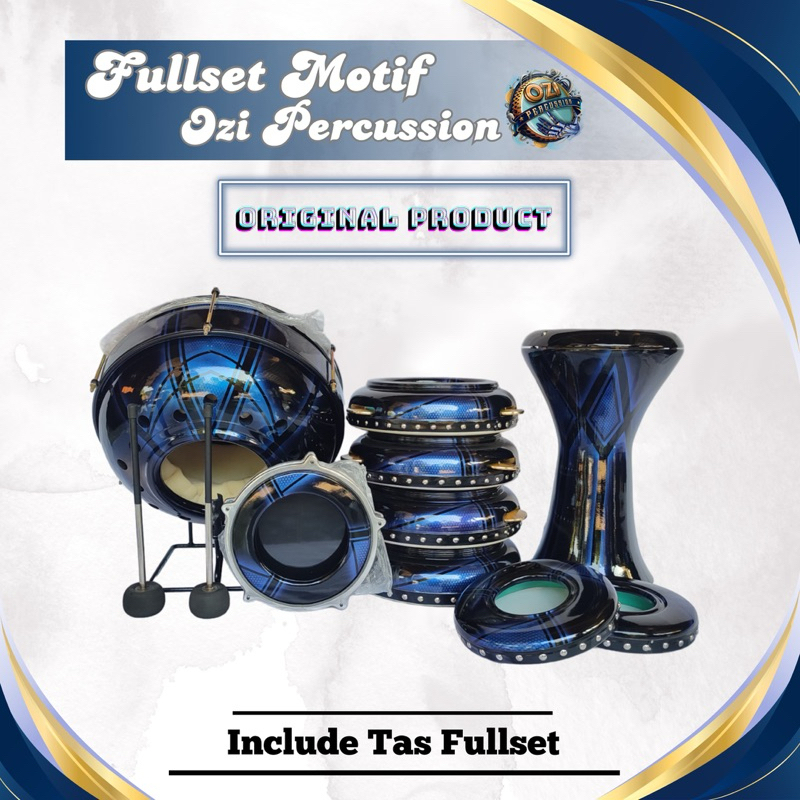 Alat Hadroh Rebana 1 Set Motif Polos Jepara Kualitas Premium