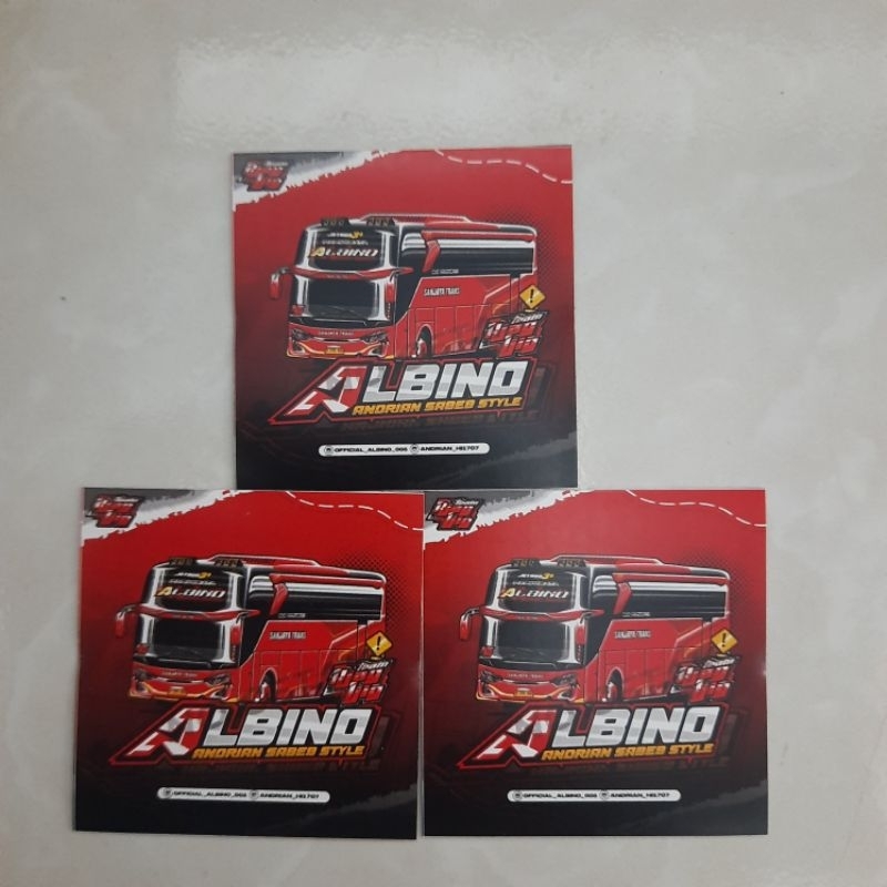 

3pcs Sticker Bus Stiker Bis Anti Albino