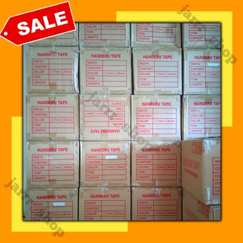 

1 DUS LAKBAN BENING & COKLAT 45MM × 90 YARD HANDERU TAPE || UKURAN JUJUR