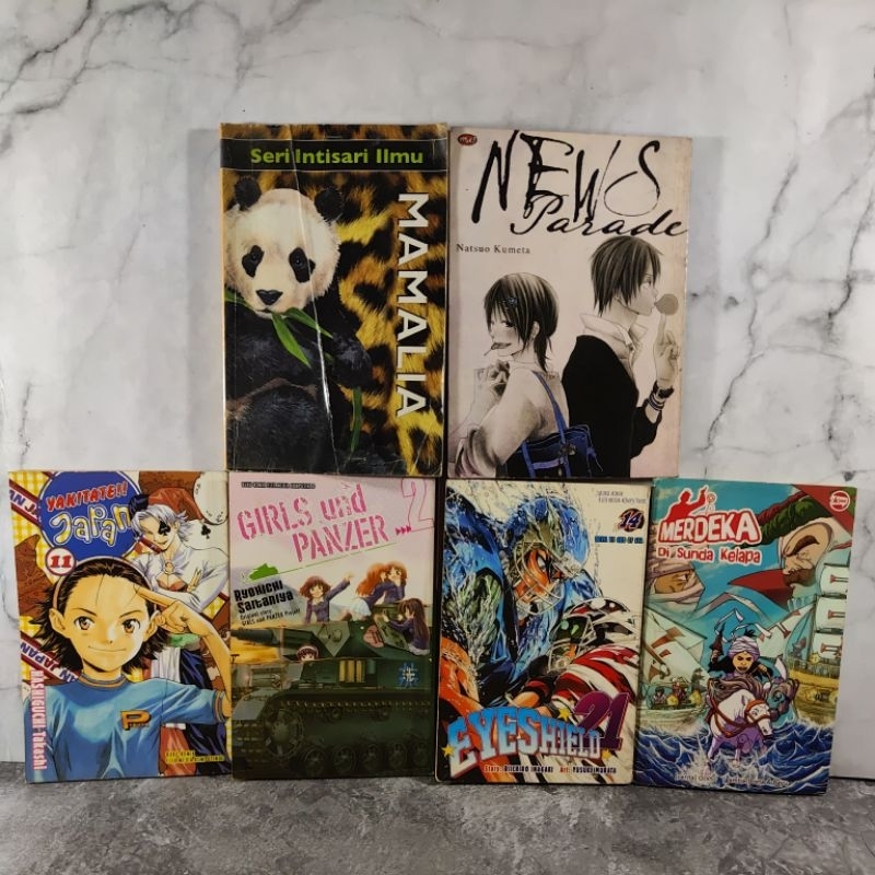 Buku / Komik Mamalia, New Parade, Yakitate Japan Vol 11, Girls and Panzer Vol 2, Eyeshield 21 Vol 14