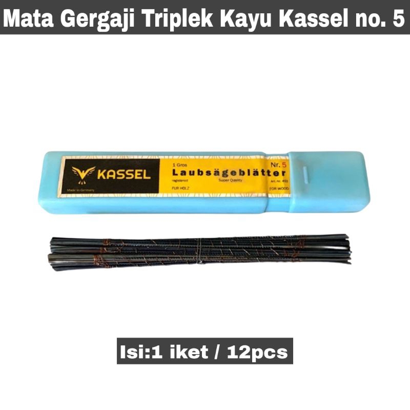 (12 pcs) Mata Gergaji Triplek Kayu Kassel No. 5 | Mata Gergaji Ukir 12 Pcs