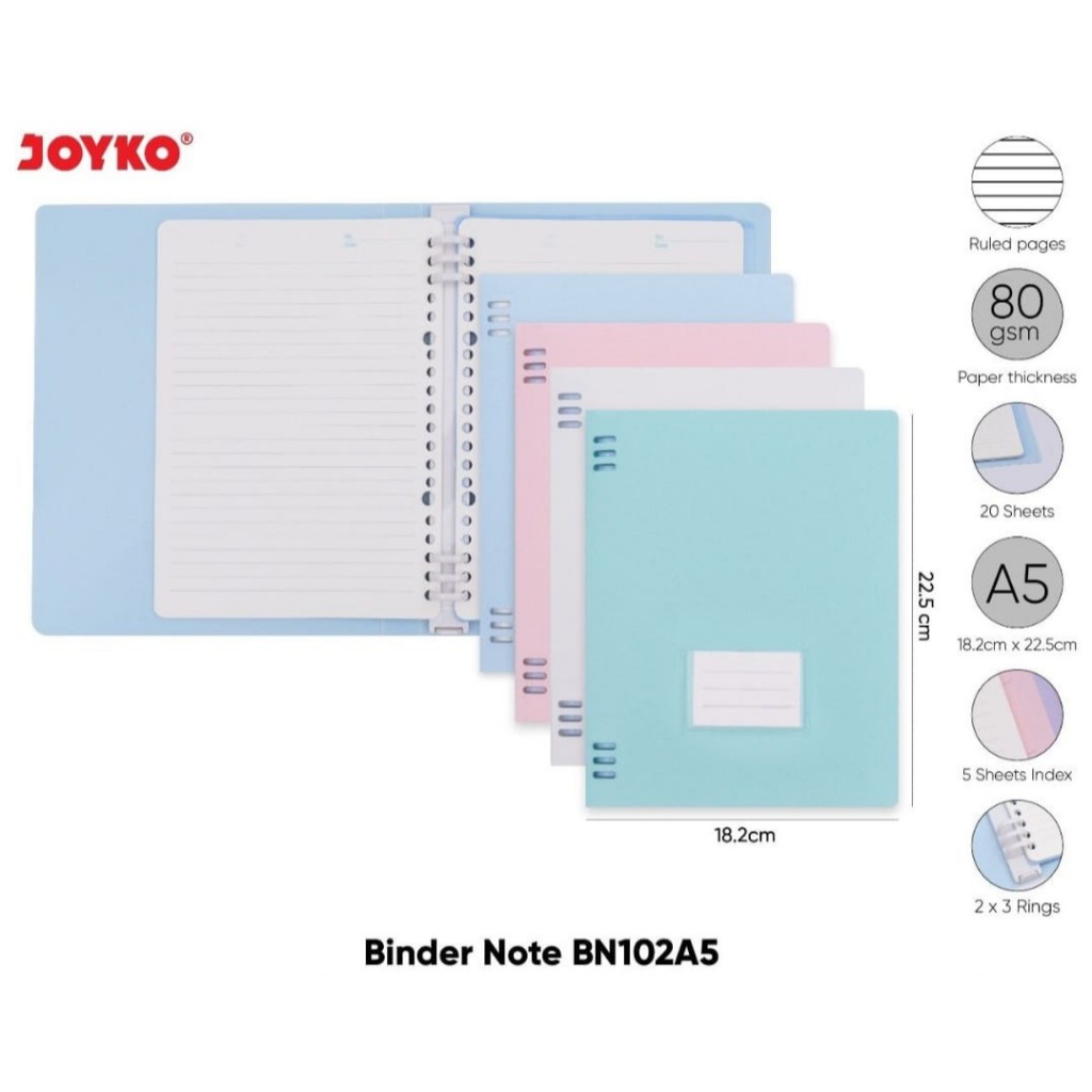 

BINDER NOTE JOYKO BN102A5 & BN102B5