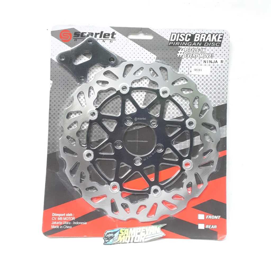 Piringan Cakram Disk Pengeriman Depan Scarlet 300 mm NINJA 150 R RR Model Variasi
