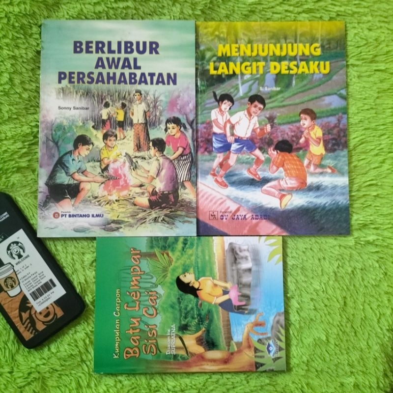 ORIGINAL BUKU CERITA ANAK DAN CERPEN MENJUNGJUNG LANGIT DESAKU BERLIBUR AWAL PERSAHABATAN KUMPULAN C