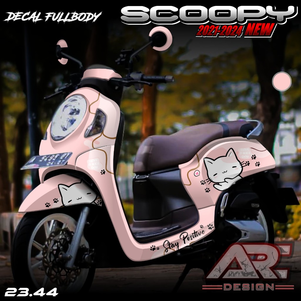 (COD) TERBARU Decal Sticker Honda All New Scoopy 2021 2022 2023 2024 Full body - Sticker Skotlet Var