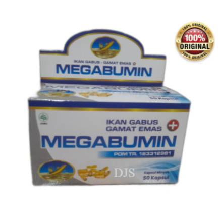 Megabumin Kapsul Minyak ikan Gabus isi 50 - Gamat Emas Megabumin Kapsul.