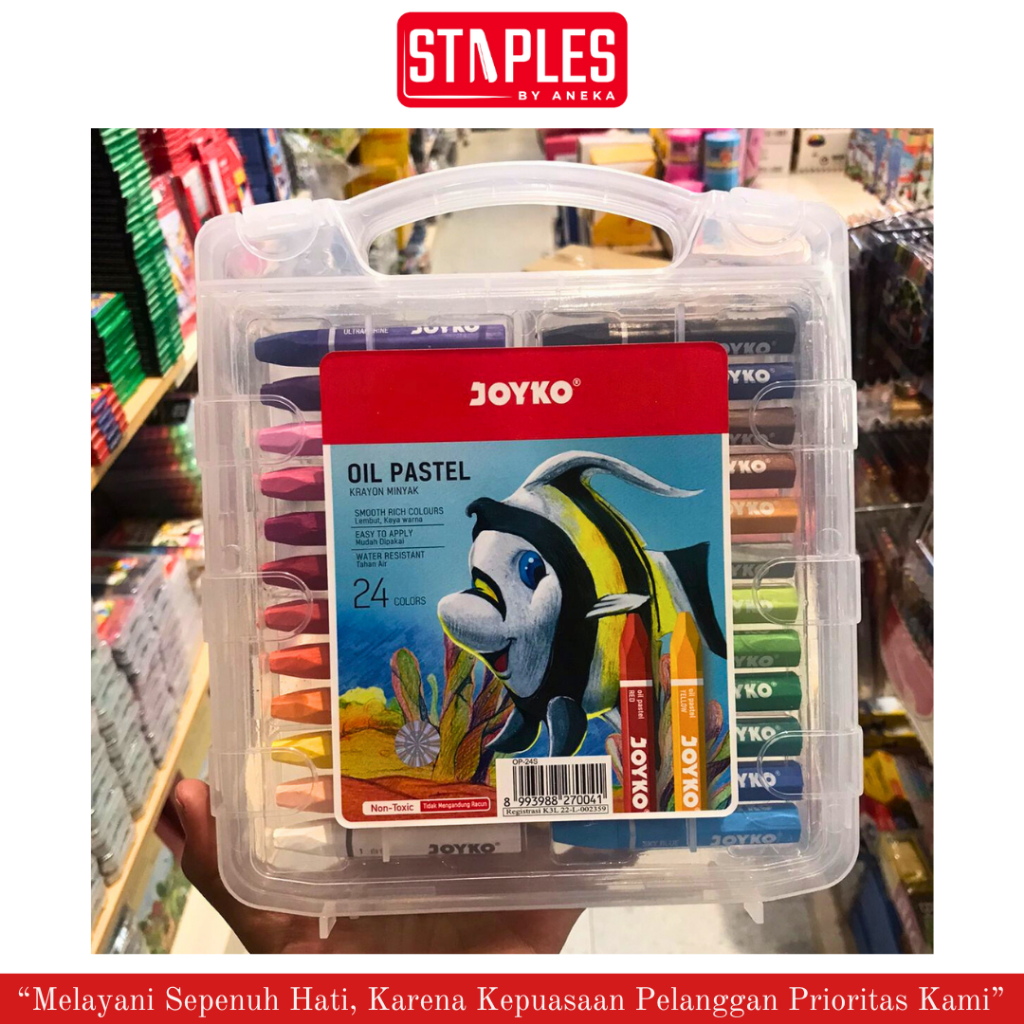 

Crayon 24 Colours / Oil Pastel 24 Warna Titi Joyko / Krayon