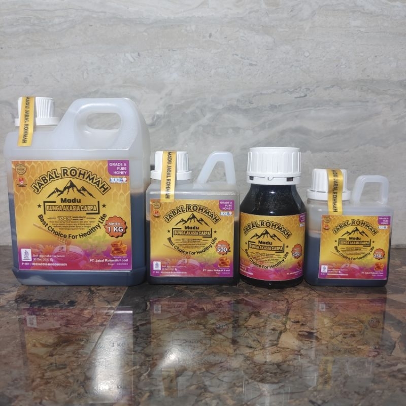 

Madu Murni Asli Jabal Rohmah Bunga Akasia Carpa Grade A 100% Alami Pure Natural Raw Honey