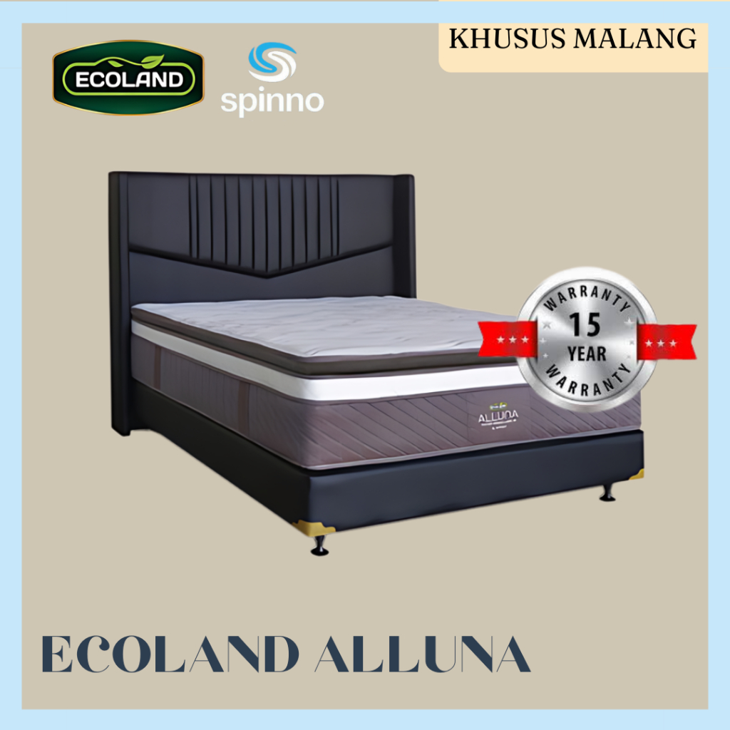 ECOLAND ALLUNA SPRINGBED  BY SPINNO KHUSUS MALANG Tebal 34 CM