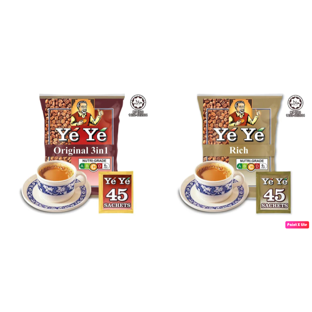 

Yeye Regular Rich Instant 3 In 1 Coffee 45 x 20g