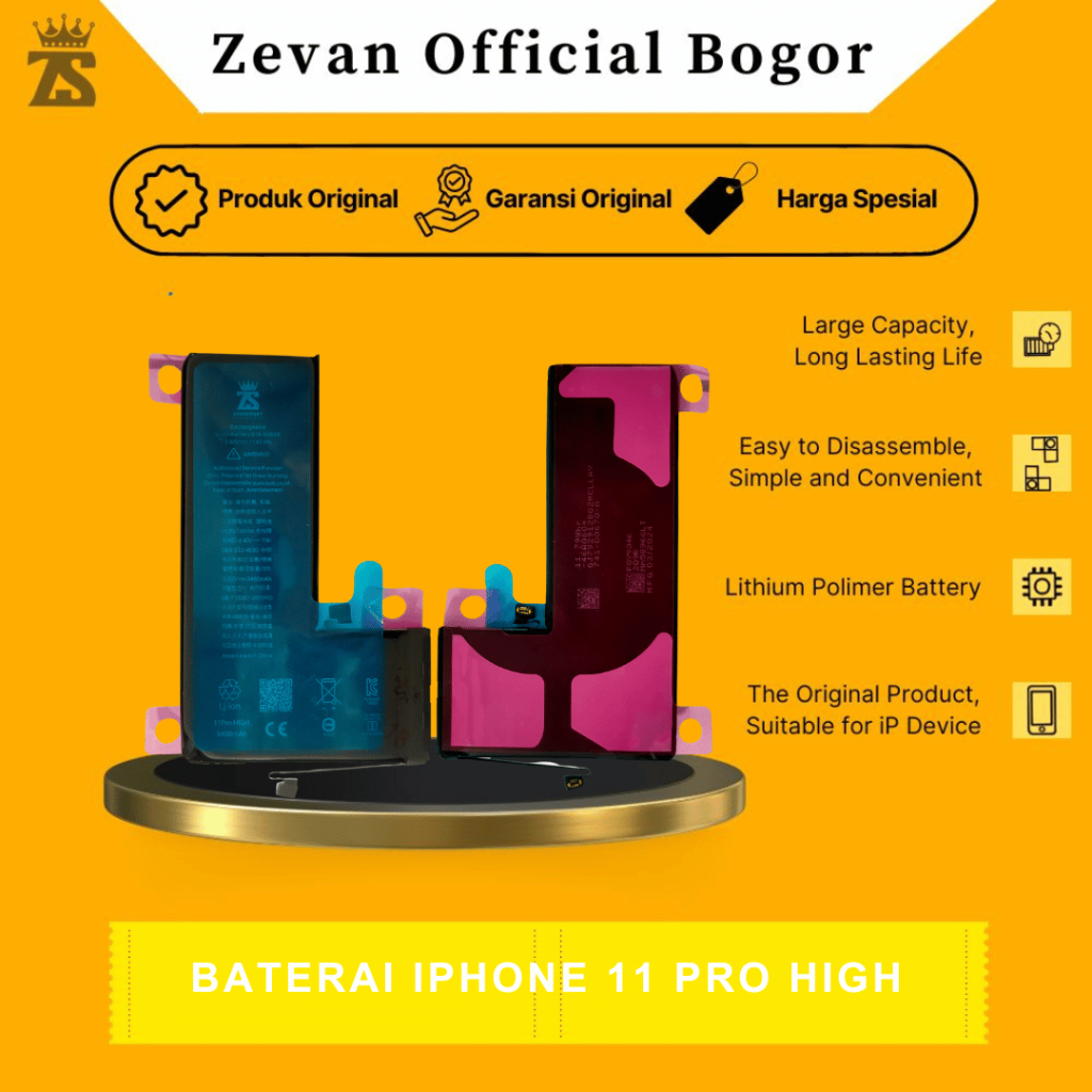 BATTERY BATRE BATERAI IPHONE 11 PRO ( HIGH ) - ORIGINAL QUALITY ZEVAN