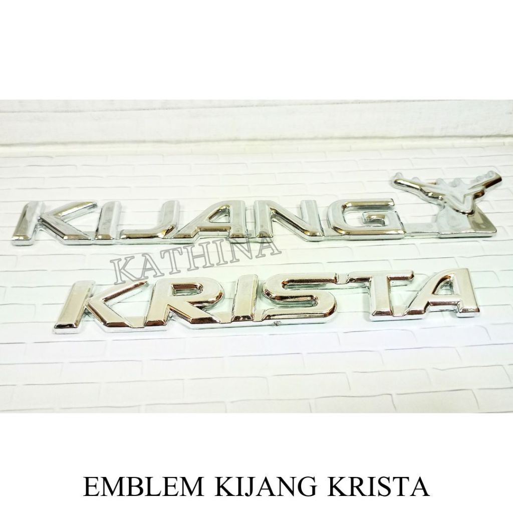 Emblem Logo Kijang Tanduk Krista Warna Chrome