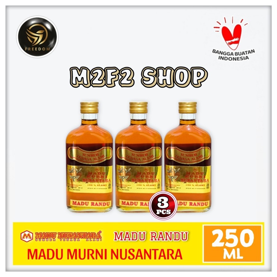 

Madu Murni Nusantara Asli Dan Alami Rasa Original Botol Kaca | Beling - 250 ml (Kemasan 3 Pcs)