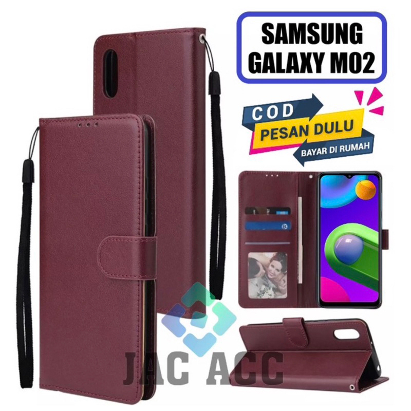 FLIP CASE HP PREMIUM UNTUK HP SAMSUNG GALAXY M02 LEATHER FLIP CASE HP PREMIUM UNTUK SAMSUNG GALAXY M