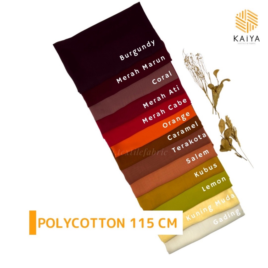 Bahan Kain Hijab Polycotton Vine Bella Square Double Chiffon per 1.15 meter