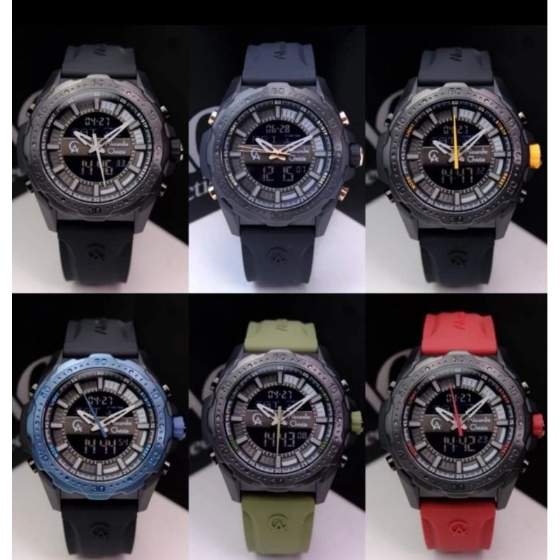 JAM TANGAN PRIA ALEXANDRE CHRISTIE AC9370 AC 9370 ANALOG DIGITAL