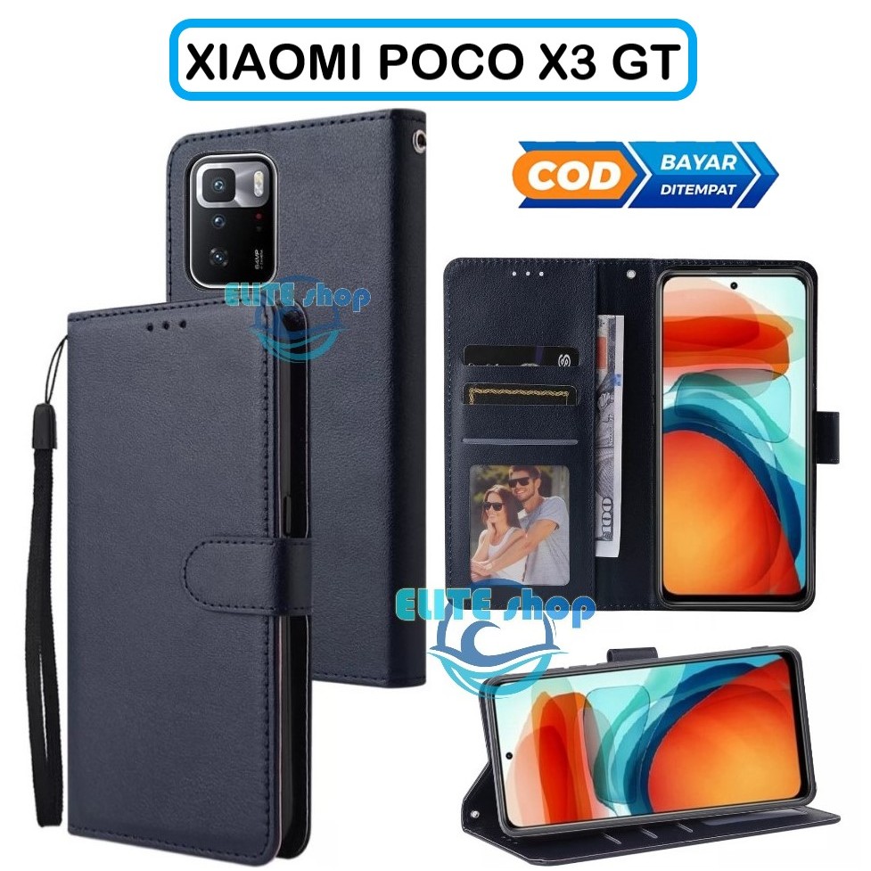Flip Case XIAOMI POCO X3 GT Case Wallet Kulit Casing Dompet Case Wallet Leather Flip Case XIAOMI POC