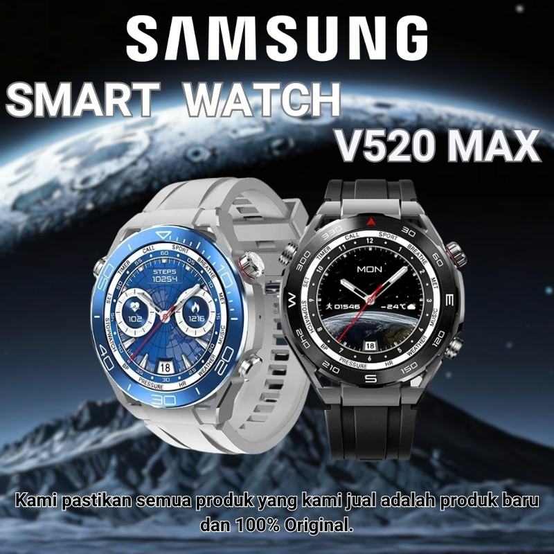 100% original ❤️ Samsung Smartwatch v520 max Smartwatch wanita Smartwatch pria high-definition displ