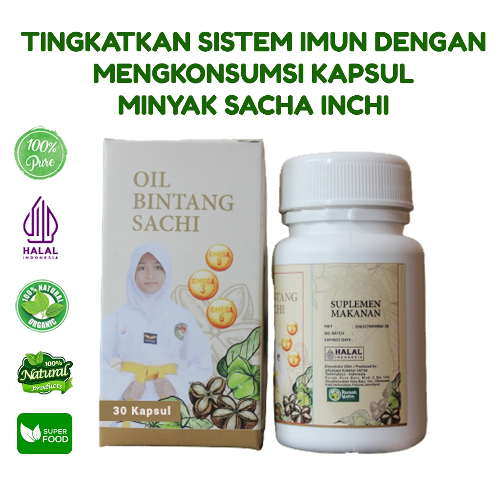 Jual Herbal Penambah Imun Oil Bintang Sachi ( Minyak Sacha Inchi)
