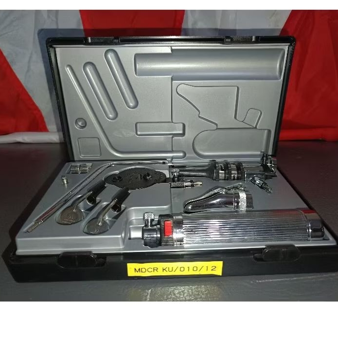 Diagnostic Set Econom Riester (second). paket peralatan dan perlengkapan untuk diagnosa THT (telinga
