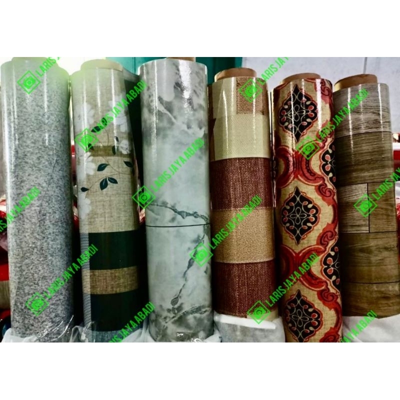 Karpet Plastik Lebar 150cm Alas Lantai / Meja Kualitas Bagus Tebal Kilap | Per Rol