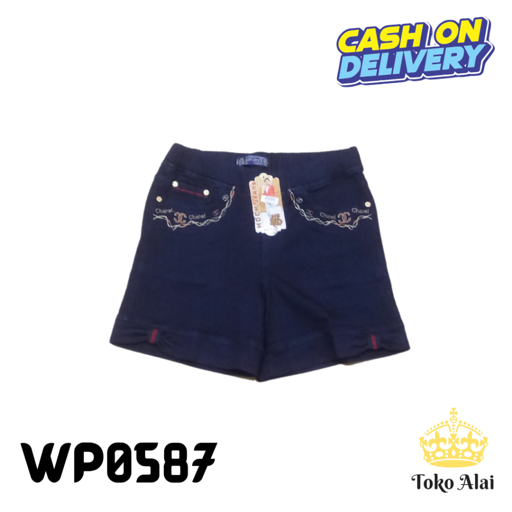 CELANA PENDEK WANITA HOTPANTS DENIM JEANS MEREK HOCK 32181 WP0587