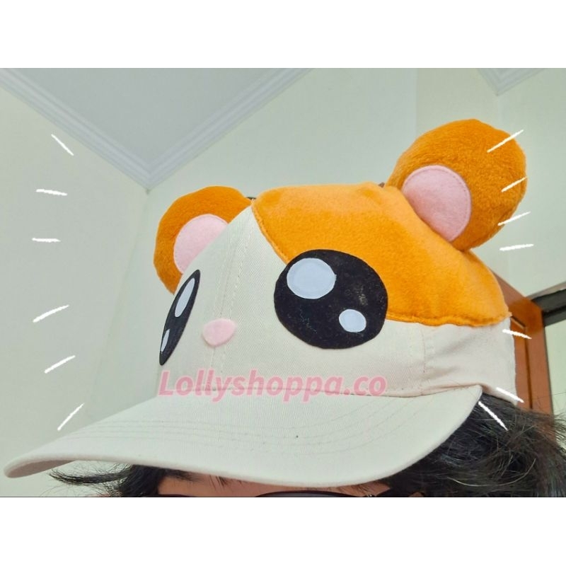 Topi Hamster/Topi Hamtaro/Hamtaro Hat/Topi Tikus/Topi Karakter Lucu/Topi Hewan