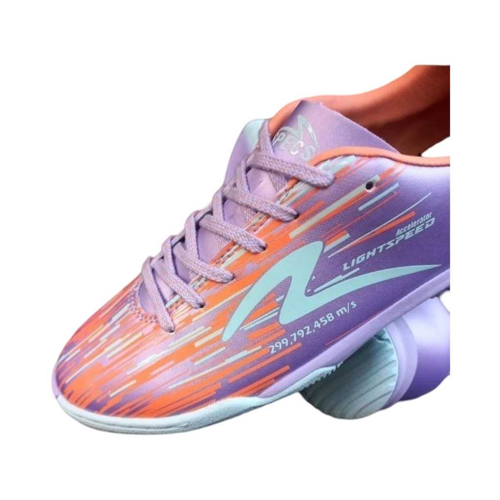 Sepatu Futsal lightspeed reborn orange ungu
