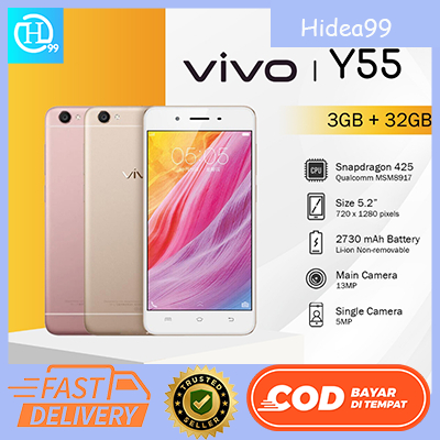 HP SMARTPHONE VIVO Y55 RAM 3/32 GB 4G PROMO BARU GARANSI 1 TAHUN