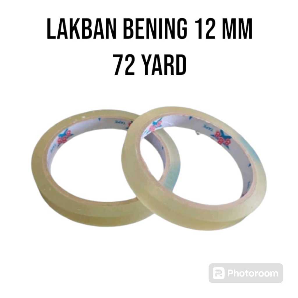 

Solatip / Lakban Bening Pluto Tape 12 MM x 72 Yard / Isolasi