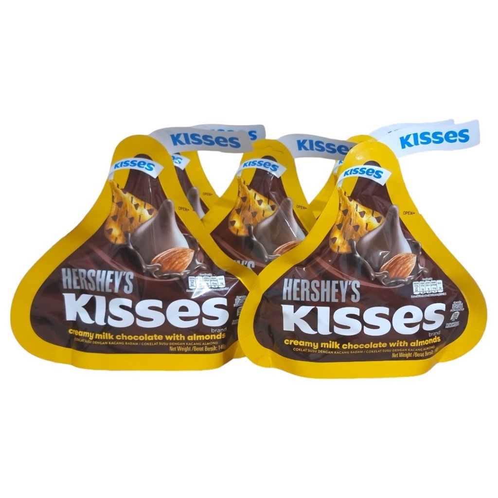 

Coklat Cokelat Chocolate Kacang Almond Hershey's Kisses 146Gram (Pack)