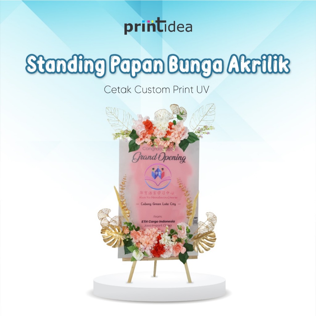 Standing Akrilik Artificial Flower Standing Akrilik - Flower Standing Acrylic - Bunga Grand Opening 