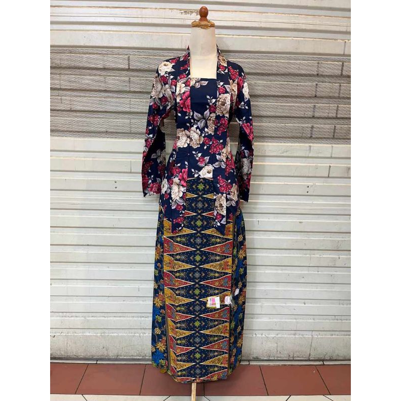 setelan kebaya terlaris kutubaru motif bunga//kebaya wanita kutubaru bunga//kebaya perempuan dewasa 