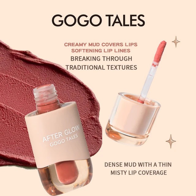 Gogo Tales After Glow Creamy Lip Tint Lipstik Tahan Lama Semua Shade Matte Lip Gloss Bibir Lipstick