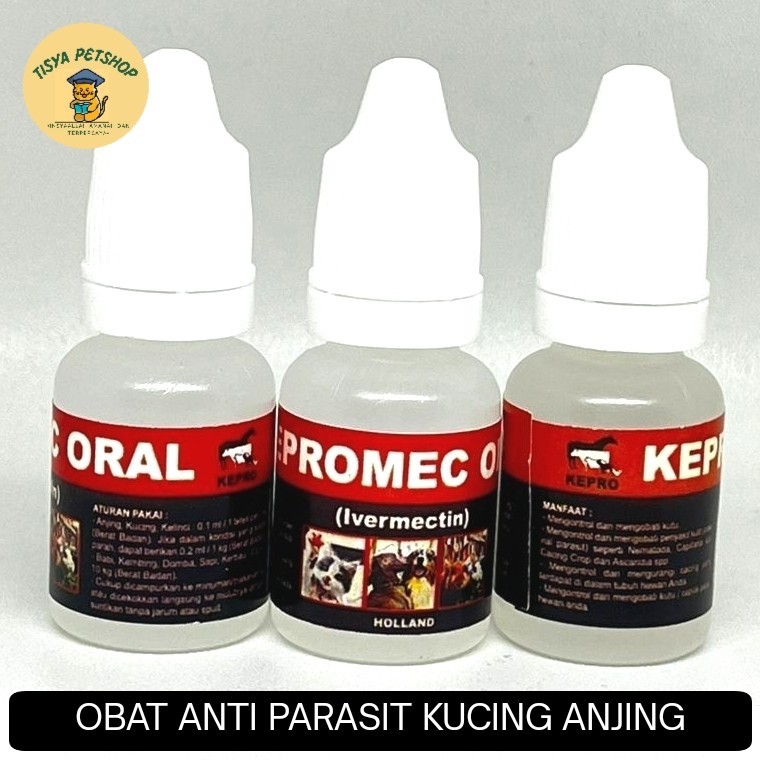 Kepromec Oral 5 Ml Obat Kutu Scabies Kucing & Anjing - Invermectin 5 Ml