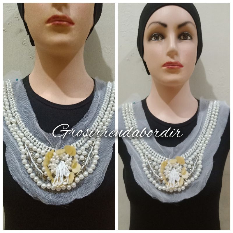 Hiasan dada payet mutiara manik baju tari 04