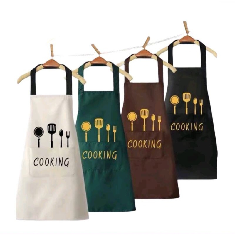 Apron celemek masak dapur anti minyak 100% waterproof anti air / apron celemek koki chef cafe
