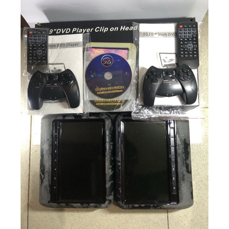 ENIGMA headrest monitor tv preloved 2 unit