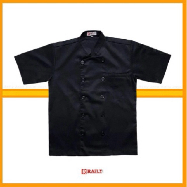 Chef Jacket - Baju Koki Lengan Pendek Pria Wanita Baju Cook - Seragam Koki
