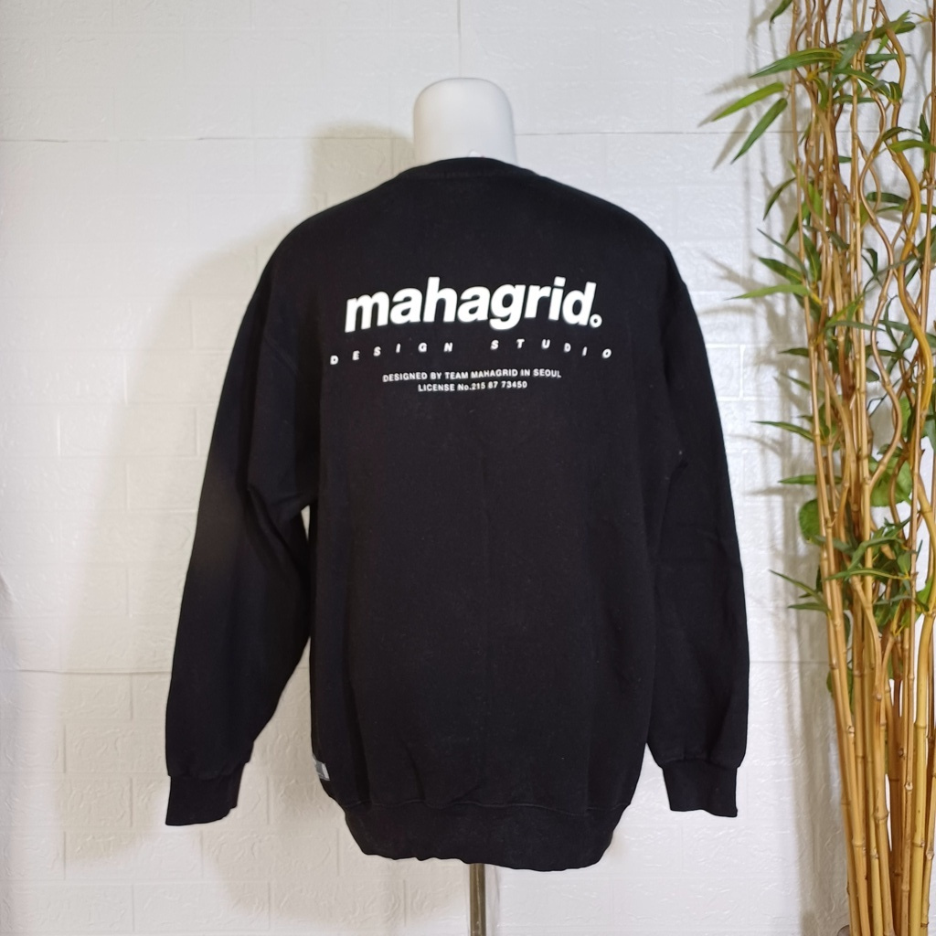 SWEATER CREWNECK MAHAGRID ORIGINAL HITAM, SIZE XL (SECOND BRANDED) CN0187