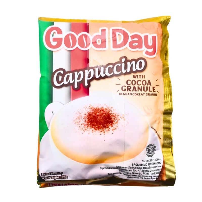 

Good Day Cappuccino 25 g (1 renceng isi 10)