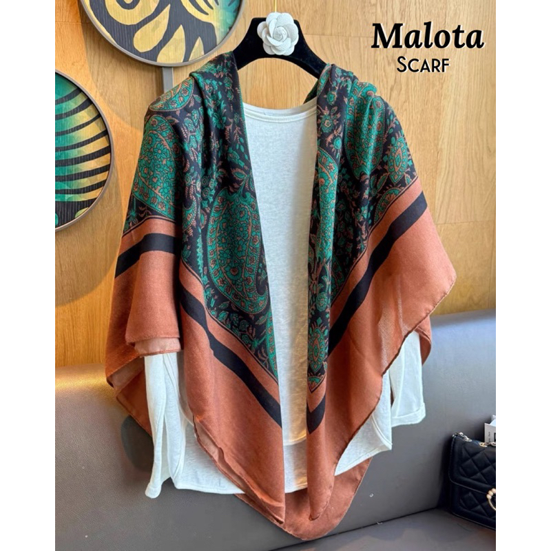 KHADIJAH SCARF Hijab Segiempat Premium Malota Scarf Kerudung Turki Syari Cotton