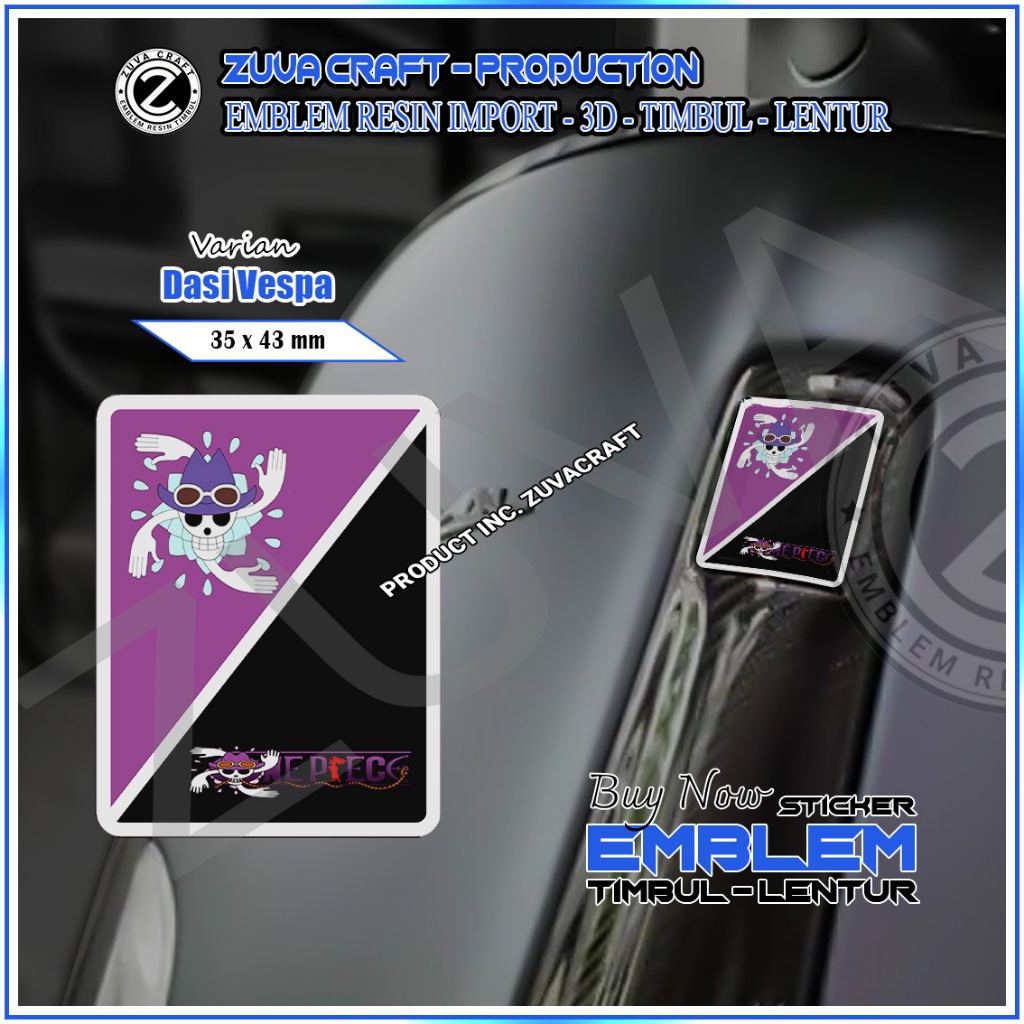 STIKER EMBLEM VESPA LOGO ROBIN EMBLEM TIMBUL STIKER VESPA DASI VESPA VESPA RESIN LENTUR Vespa LX/S/S